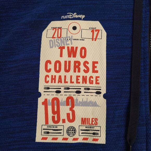 Champion Performance Run Disney Jacket Hoodie Large Mickey Blue Windbreaker Zip - Picture 6 of 16